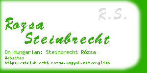 rozsa steinbrecht business card